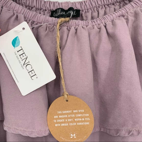 NWT Wishlist Apparel Lavender Off-Shoulder Tunic - Picture 2 of 7